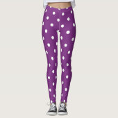 Klassieke Leggings van de Dot van de Polka - Paars (Voorkant)