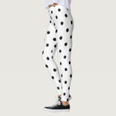 Klassieke Leggings van poolwonden - wit/zwart (Links)