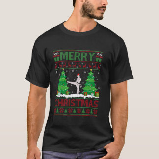 Klassieke lelijke trui kerstboom verlichtingskaraa t-shirt