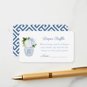 Klassieke lente bloemengember kruik luier Raffle Informatiekaartje