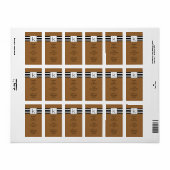 Klassieke letter K monogram verticale Adresetikett Etiket (Full Sheet)