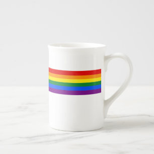Klassieke LGBTQ Gay Pride Regenboogvlag Porselein Kop