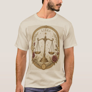 Klassieke Libra Dierenriem Weegschaal Kunst T-shirt