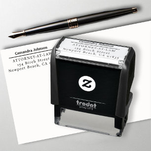 Klassieke lijn Zakelijk Recht Juridisch Advocaat A Zelfinktende Stempel