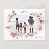 Klassieke lijst kransen Foto Kerstmis Feestdagenkaart (Voorkant)