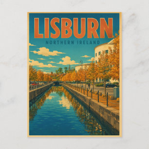 Klassieke Lisburn Noord-Ierland cadeaus en souveni Briefkaart