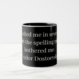 Klassieke Literatuur – Fjodor Dostojevski Tweekleurige Koffiemok
