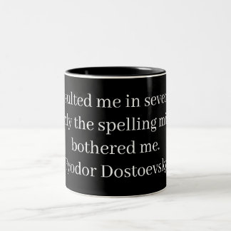 Klassieke Literatuur – Fjodor Dostojevski Tweekleurige Koffiemok