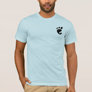 Klassieke Logo met GNOME-voetafdruk T-shirt
