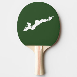 Klassieke Logo op het eiland Paddle - wit/groen Tafeltennisbatje