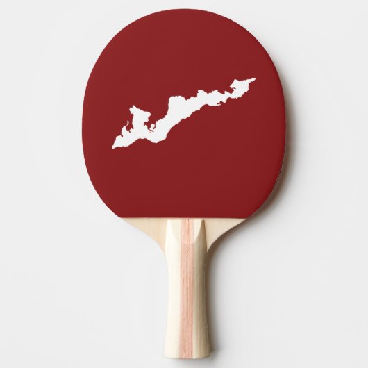 Klassieke Logo op het eiland Paddle - wit/rood Tafeltennisbatje (Voorkant)