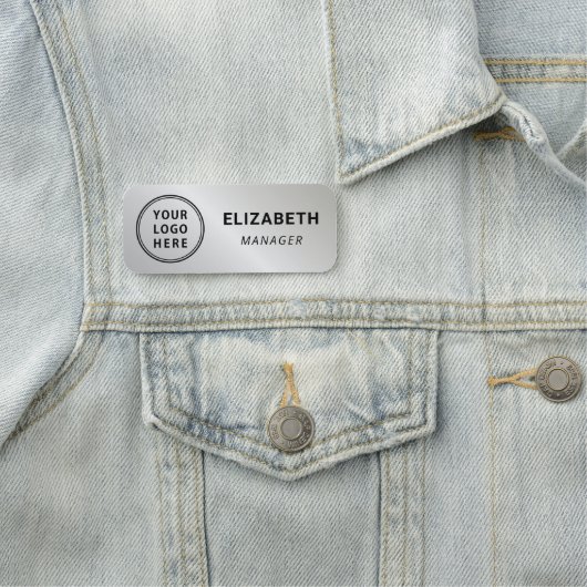 Klassieke Logo Silver Naamplaatje (In situ)