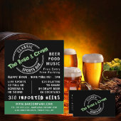 Klassieke Logo sportbalk, Pub/Brewery Adverteren Flyer