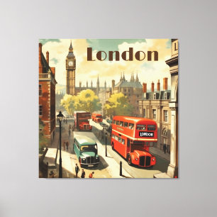 Klassieke Londen Big Ben Aangepaste Tekst Canvas Afdruk