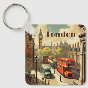Klassieke Londen Big Ben Aangepaste Tekst Sleutelhanger