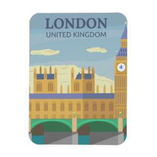 Klassieke London Travel Art Magnet Magneet