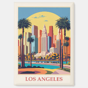 Klassieke Los Angeles Californië Stadssilhouet Rei Magneet