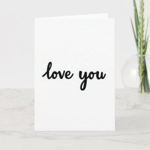 Klassieke 'Love You' Elegante Kaart