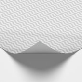 Klassieke lt grijs witte dun Chevron Zig-Zag patro Cadeaupapier (Hoek)