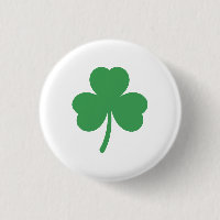 Klassieke Lucky Three Leaf Clover-ronde knop