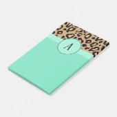 Klassieke Luipaard Monogram Post It Notities Post-it® Notes (Schuin)