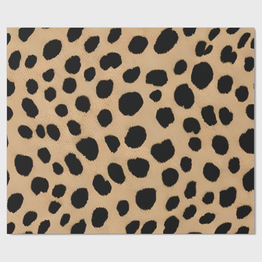 Klassieke luipaard print in beige en zwart cadeaupapier (Vlak)