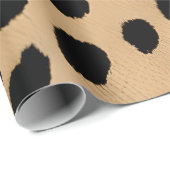 Klassieke luipaard print in beige en zwart cadeaupapier (Rol Hoek)