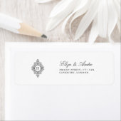 Klassieke Luxe Custom Monogram Retour Adreslabels Etiket (Insitu)