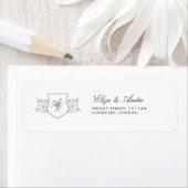 Klassieke Luxe Monogram Return Address Labels (Insitu)