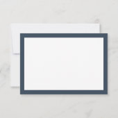 Klassieke Luxe Navy Blauwe Scannbare QR Code Huwel RSVP Kaartje (Achterkant)