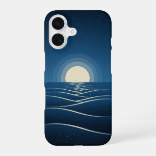 Klassieke Maan Golven iPhone 16 Hoesje