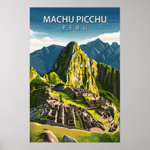 Klassieke Machu Picchu Inca Reis Kunst Poster