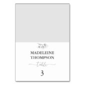 Klassieke Magnolia Zwart Wit Trouwplaats Kaart (Voorkant)