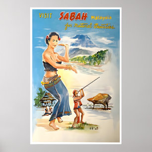 Klassieke Maleisië Kunst Reisposter Aziatische Wan Poster