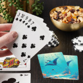 Klassieke, manta ray kustkunst pokerkaarten (Insitu)