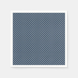 Klassieke Marine Blauw en Wit Polka Dot servetten