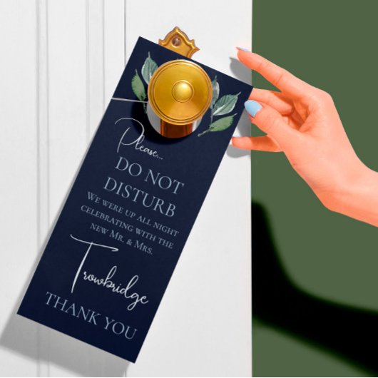 Klassieke marine en Waterverf Greenery Wedding Nig