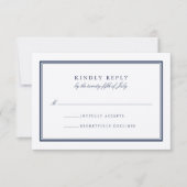 Klassieke marine en witte RSVP (Voorkant)