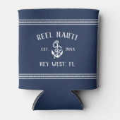 Klassieke marine Rustic Anchor Personalized Boat N Blikjeskoeler (Voorkant)