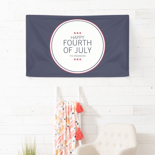 Klassieke marine vierde juli onafhankelijkheidsdag spandoek (Insitu)