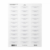 Klassieke marineblauw met label grensretouradres (Full Sheet)