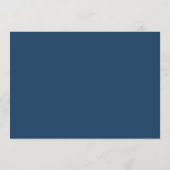 Klassieke marineblauwe rand gepersonaliseerd schri notitiekaartje (Achterkant)