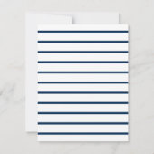 Klassieke marineblauwgepersonaliseerde monogram In Notitiekaartje (Achterkant)