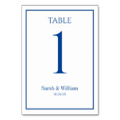 Klassieke mariniers en witte bruiloft Tafelnummers (Voorkant)