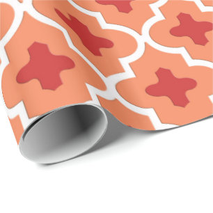 Klassieke Marokkaanse Tile, Mandarijns Sinaasappel Cadeaupapier