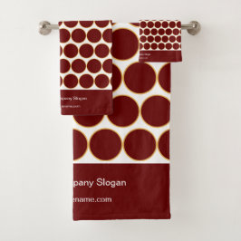 Klassieke Maroon Elegant Modern Minimalistisch Mon Bad Handdoek