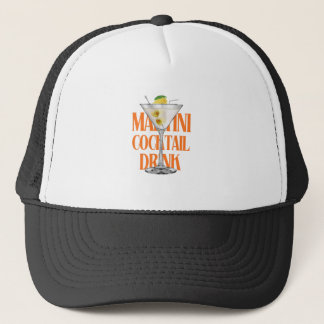 Klassieke Martini Cocktail Drink Vintage Ontwerp Trucker Pet