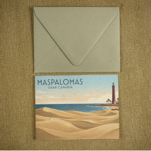 Klassieke Maspalomas Dunes - Minimalistische Gran  Briefkaart