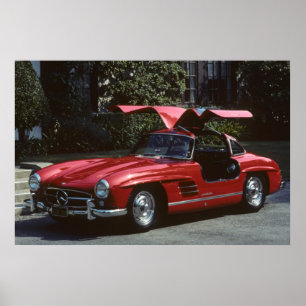 Klassieke Mercedes Benz SLR300 Gullwing Poster