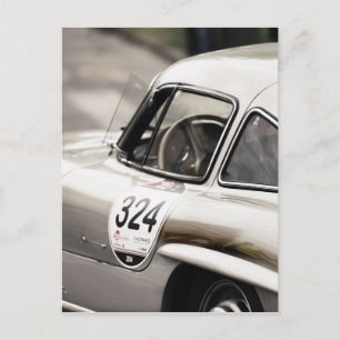 Klassieke mercedes zwart-wit briefkaart